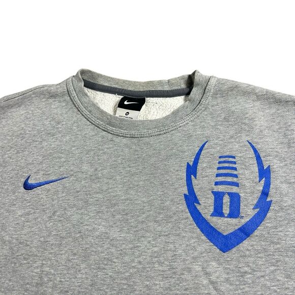 Nike Duke Blue Devils Crewneck Men’s Medium Gray University NCAA Football Y2K - Picture 3 of 10